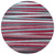8' Burgundy Ivory And Blue Round Striped Washable Indoor Outdoor Area Rug