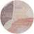8' Blush Pink And Mauve Round Abstract Washable Indoor Outdoor Area Rug