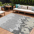 9' X 12' Gray And Silver Abstract Washable Indoor Outdoor Area Rug Transitional Style - Gray, Silver Color