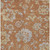 9' X 12' Orange Copper And Gray Floral Washable Indoor Outdoor Area Rug