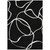 8' X 10' Black And Ivory Abstract Washable Indoor Outdoor Area Rug Transitional Style - Black, Ivory Color