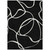 8' X 10' Black And Ivory Abstract Washable Indoor Outdoor Area Rug Transitional Style - Black, Ivory Color