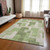 9' X 12' Green Sage And Beige Geometric Washable Indoor Outdoor Area Rug