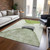 8' X 10' Green Black and Gray Abstract Washable Non Skid Indoor Outdoor Area Rug