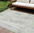8' X 10' Artichoke Green And Ivory Abstract Washable Indoor Outdoor Area Rug - 880016626209