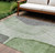 9' X 12' Olive Green And Gray Abstract Washable Indoor Outdoor Area Rug - Olive Green, Gray