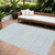 10' X 14' Sky Blue And Beige Ogee Washable Indoor Outdoor Area Rug