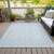 10' X 14' Sky Blue And Beige Ogee Washable Indoor Outdoor Area Rug