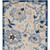 2' X 6' Blue And Grey Toile Non Skid Indoor Outdoor Runner Rug - 606114454632