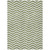10' X 14' Green And Ivory Chevron Washable Indoor Outdoor Area Rug