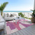 8' X 10' Blush And Mauve Geometric Washable Indoor Outdoor Area Rug