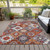 8' X 10' Rust Lavender And Ivory Southwestern Washable Indoor Outdoor Area Rug