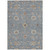 10' X 14' Denim Blue Ivory And Coral Floral Washable Indoor Outdoor Area Rug