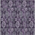 10' X 14' Eggplant Purple And Lavender Damask Washable Indoor Outdoor Area Rug