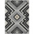 9' X 12' Black Gray And Ivory Tribal Washable Indoor Outdoor Area Rug
