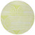 8' Round Green and White Round Abstract Washable Non Skid Indoor Outdoor Area Rug - Green, White