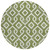 8' Olive Green And Ivory Round Geometric Washable Indoor Outdoor Area Rug - Olive Green, Ivory