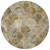 8' Taupe Beige And Gray Round Abstract Washable Indoor Outdoor Area Rug