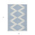 9' X 12' Ivory And Blue Geometric Washable Indoor Outdoor Area Rug