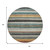 8' Beige Gold And Brown Round Striped Washable Indoor Outdoor Area Rug