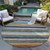 8' Beige Gold And Brown Round Striped Washable Indoor Outdoor Area Rug