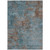 8' X 10' Teal Blue And Brown Abstract Washable Indoor Outdoor Area Rug