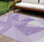 10' X 14' Lilac And Purple Geometric Washable Indoor Outdoor Area Rug