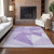 10' X 14' Lilac And Purple Geometric Washable Indoor Outdoor Area Rug