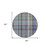 8' X 8' Blue Gray and Green Round Plaid Washable Non Skid Indoor Outdoor Area Rug