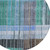 8' Teal Blue Brown And Ivory Round Striped Washable Indoor Outdoor Area Rug