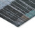 8' Teal Blue Brown And Ivory Round Striped Washable Indoor Outdoor Area Rug