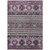 9' X 12' Purple Plum And Gray Tribal Washable Indoor Outdoor Area Rug