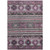 9' X 12' Purple Plum And Gray Tribal Washable Indoor Outdoor Area Rug