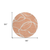 8' Salmon And Ivory Round Abstract Washable Indoor Outdoor Area Rug