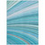 8' X 10' Teal Blue Aqua And Blue Abstract Washable Indoor Outdoor Area Rug