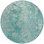 8' Aqua And Silver Round Abstract Washable Indoor Outdoor Area Rug