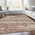 8' X 10' Terra Cotta And Beige Abstract Washable Indoor Outdoor Area Rug