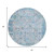 8' Blue And Silver Round Patchwork Washable Indoor Outdoor Area Rug