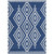 8' X 10' Navy Blue And Ivory Geometric Washable Indoor Outdoor Area Rug - 608219211370