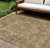 10' X 14' Fern Green Medallion Washable Indoor Outdoor Area Rug