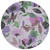 8' Lavender And Artichoke Green Round Floral Washable Indoor Outdoor Area Rug