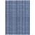 10' X 14' Denim Blue And Ivory Striped Washable Indoor Outdoor Area Rug - 880016602487