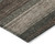 8' Rust And Taupe Round Striped Washable Indoor Outdoor Area Rug