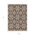 9' X 12' Chocolate And Ivory Trellis Washable Indoor Outdoor Area Rug