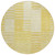 8' Gold Wheat And Ivory Round Striped Washable Indoor Outdoor Area Rug