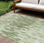 8' X 10' Green And Ivory Abstract Washable Indoor Outdoor Area Rug Transitional Style - Green, Ivory Color