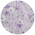 8' Lavender And Lilac Round Floral Washable Indoor Outdoor Area Rug