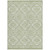9' X 12' Artichoke Green And Ivory Medallion Washable Indoor Outdoor Area Rug