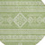 8' Green And Ivory Round Southwestern Washable Indoor Outdoor Area Rug