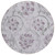 8' Lavender Purple And Gray Round Floral Washable Indoor Outdoor Area Rug